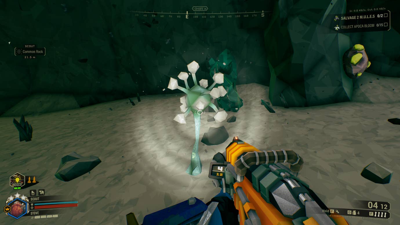 An alien mushroom, or at least some kind of xenoflora, in Deep Rock Galactic.
